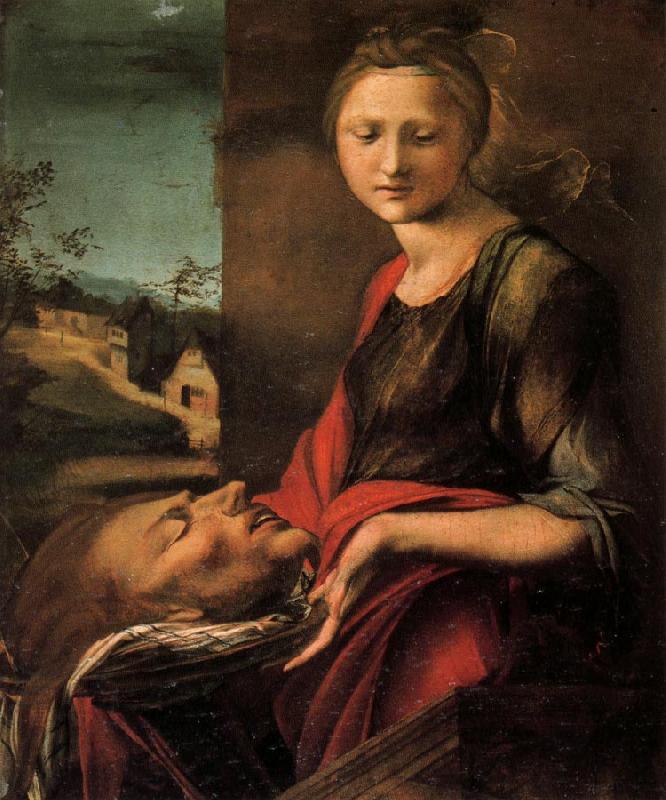 BERRUGUETE, Alonso Salome with the Head of John the Baptist